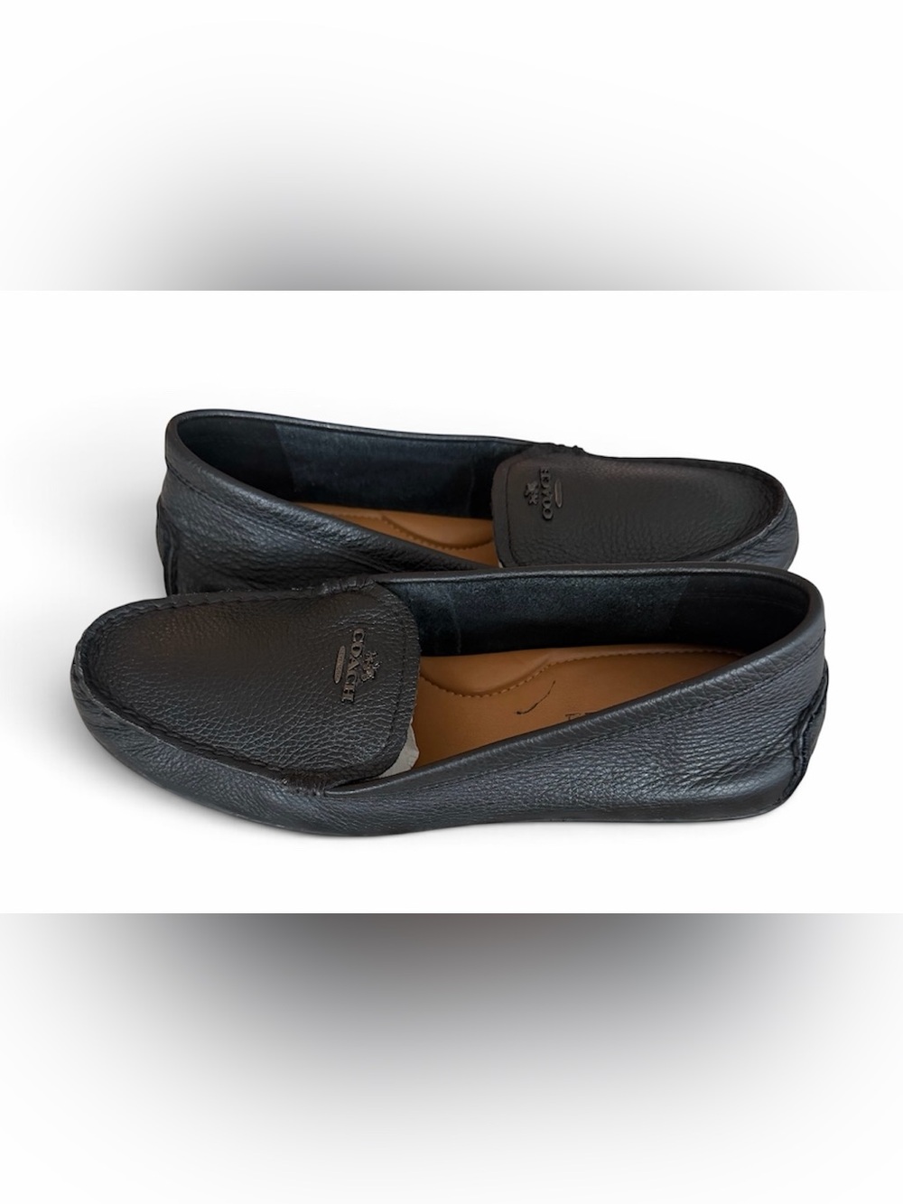Coach Women's Mary Lock Up Black Leather 
Driving Loafers Slip On Size: 8.5B